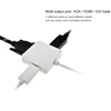 New White 4K 3 in 1 mini display port dp to hdmi vga dvi Adapter for Mac Book, Display, Projector