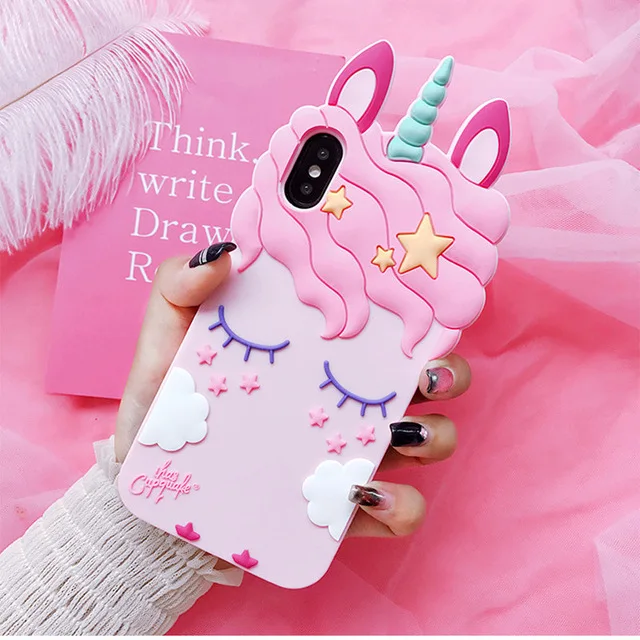 3D Cartoon Unicorn Soft Silicone Phone Case For iphone X 8 7 6 6s plus XS XR XS Max Cute Horse Case Rubber Bunny Cover
3D Cartoon Unicorn Soft Silicone Phone Case For iphone X 8 7 6 6s plus XS XR XS Max Cute Horse Case Rubber Bunny Cover