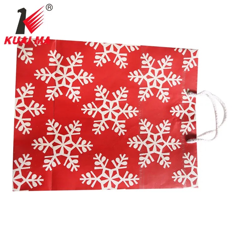 new handmade snow customized design paper shopping bag with
