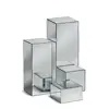 hot sale silver mirrored acrylic display pedestal stand for art