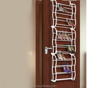 Hot Sale Over Door Shoe Organizer Mounted Iron Shelves Space Saving Easy To Assemble View Metal Shoe Rack Foho Foho Over The Door Shoe Racks