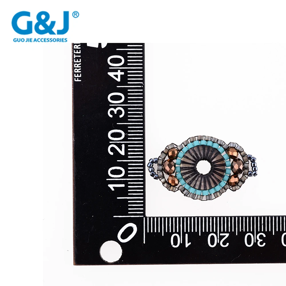 guojie brand wholesale new design decorative colorful oval acrylic beads pendant