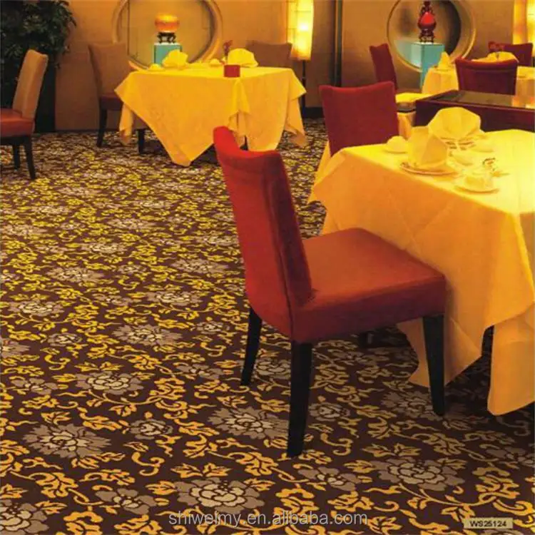 Classical floral patterned wilton carpet for restaurant