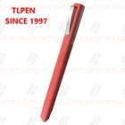 rubber finish plastic triangle ball pen with cap