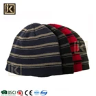 JAKIJAYI 2018 hot sale High Quality Striped Knitted Beanie men women popular cooling Winter Hat