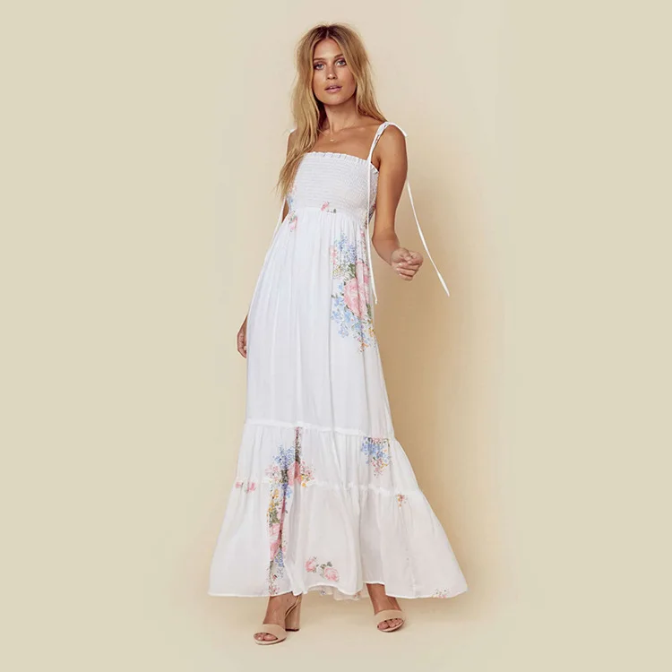 Printed dress holiday women dresses casual sling straps long dress bohemian beach dresses
Printed dress holiday women dresses casual sling straps long dress bohemian beach dresses