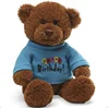 Customized logo on t shirt plush teddy bear toys stuffed soft plush toy