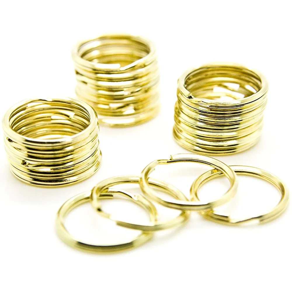 metal key chain diamond split ring