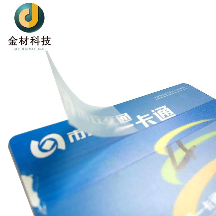 Transparent pvc inkjet printing coated overlay film for magnetic card