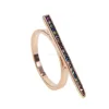 rose gold plated colored cz colorful cubic zirconia cz spike cz bar new design gold finger ring