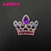 Alloy Large gorgeous multicolour Rhinestones Crown brooch for Wedding decorative