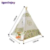 indian foldable indoor&outdoor 100% cotton wooden play children tipi tent