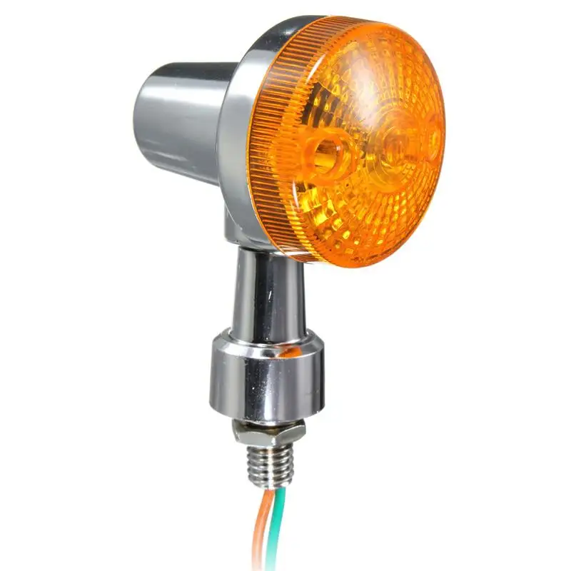 2 Pcs Universal Motorcycle Bike Turn Signal Light Indicatior Lamp Amber