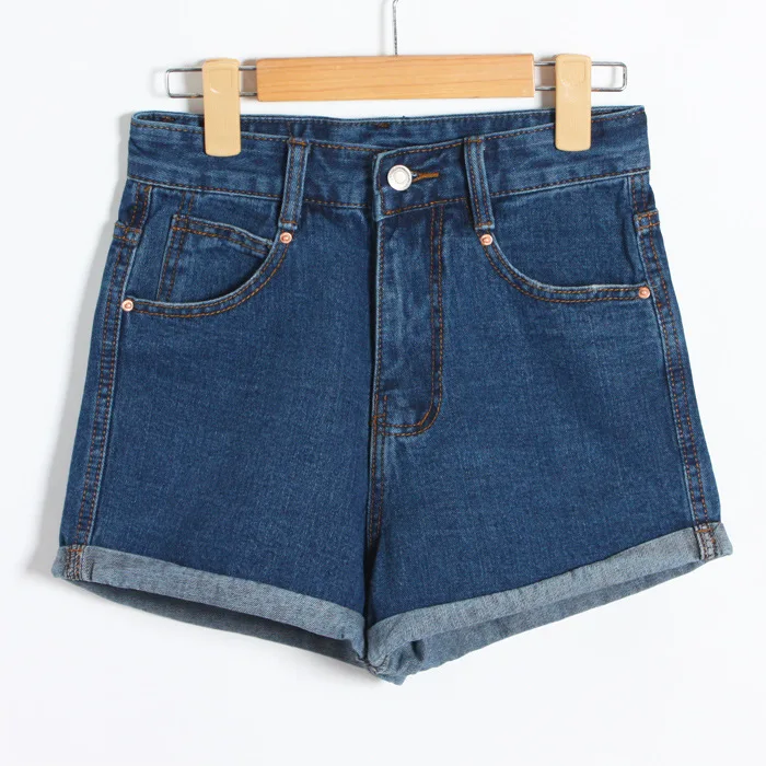2015 New Pantalones Cortos Mujer Short Feminina Women Rock Fashion Street Vintage Jeans High Waisted Denim Shorts Free Shipping