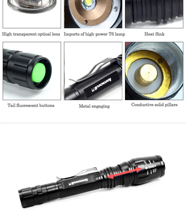 T9016 10w High Power 50000 Lumen Japanese Flashlight Wholesale