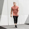 2018 New Arrival Bodybuilding Fitness Mens Cotton Short Sleeve T-shirt Shirt Men Muscle Tights Fitness T Shirt tops