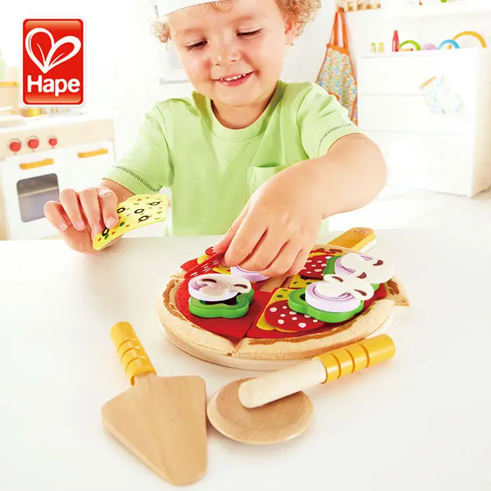Hape brand Water based paint eco-friendly wooden cooking pizza games