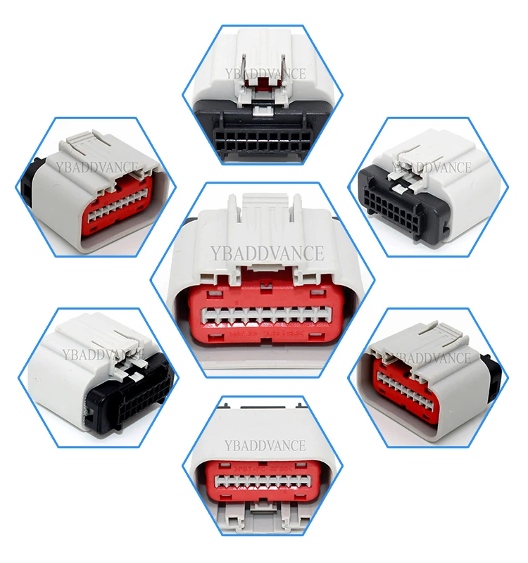 1488533-6 2203663-6 18 Pin Waterproof AMP ECU Connector With Terminals