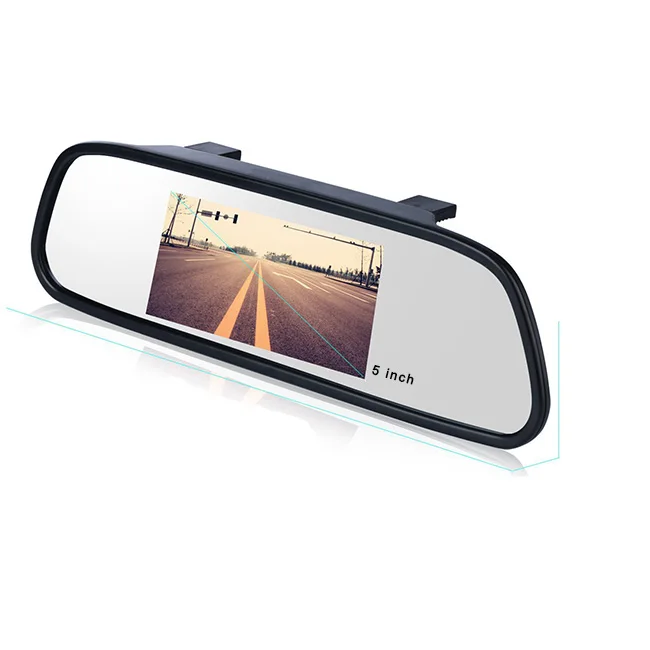 5 بوصة مرآة الرؤية الخلفية رصد عالية الوضوح عكس كاميرا احتياطية ل RV مقطورة جيب شاحنة