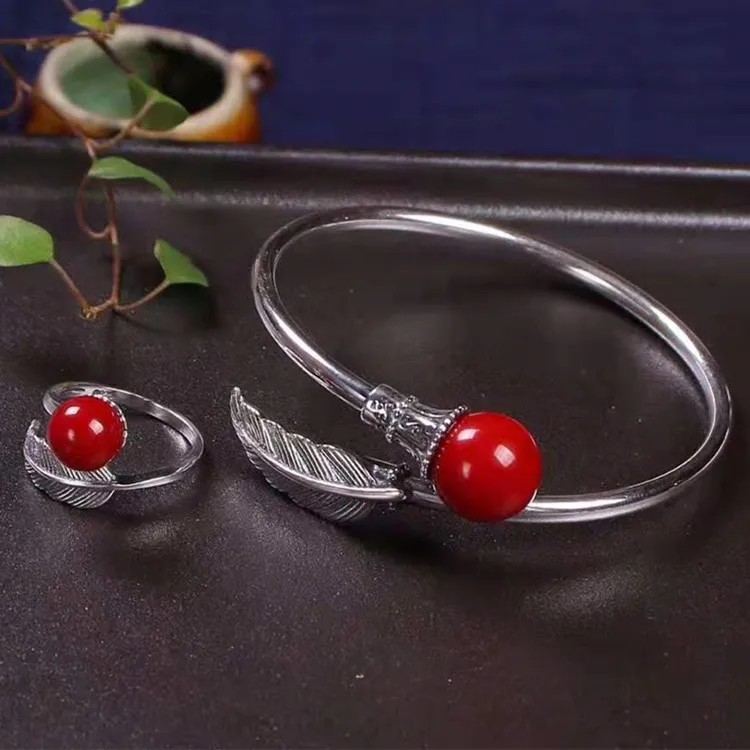 antique feather shape gemstone jewelry 925 sterling silver natural Italian Sardine red coral bracelet adjustable ring set
antique feather shape gemstone jewelry 925 sterling silver natural Italian Sardine red coral bracelet adjustable ring set