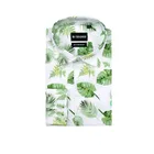 MJ TAILORED LEAF PATTERN LONG SLEEVE MEN'S FASHION PRINT HAWAIIAN SHIRT