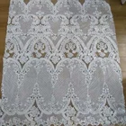 Polyester organza fabric embroidery mesh lace fabric