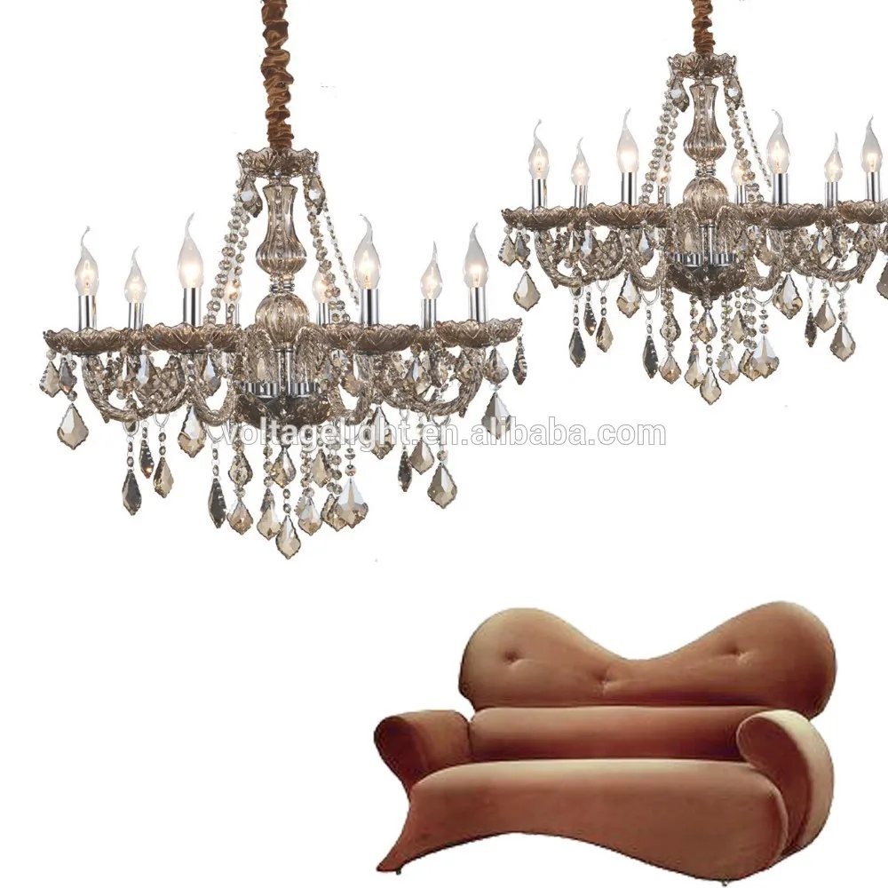 Applique antico di lusso chiara ambra fumo k9 lampadario di ...