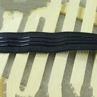 Custom durable 25mm black non-slip woven elastic bands with coated stripe silicone for pants waistband