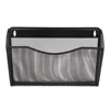 Black/Gray Metal Mesh Collection Wall Mounted File Pocket Holder Organizer Metal for Office Home