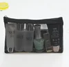 Black Zipper Lock Mesh Storage Bags Cosmetic Make Up Travel Organizer Bags Pencil Case
