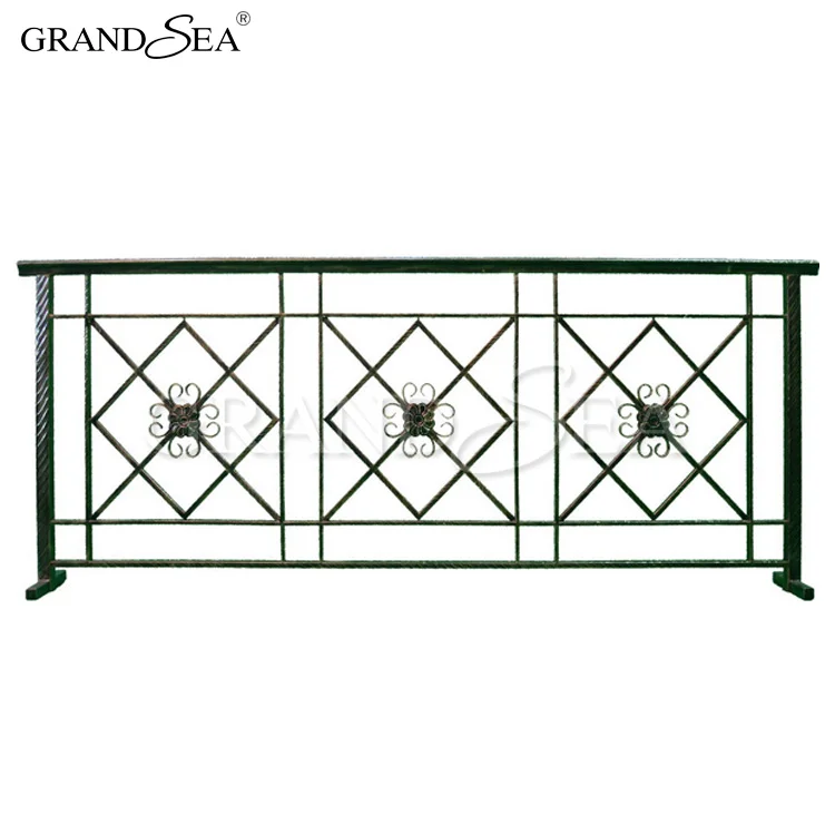 Low exterior stairs wrought iron handrail prices