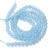 Lowest Price Natural Round Semi-precious Gemstone, Light Blue Jade Loose Stone Beads For Bracelet Necklace DIY Jewelry Making