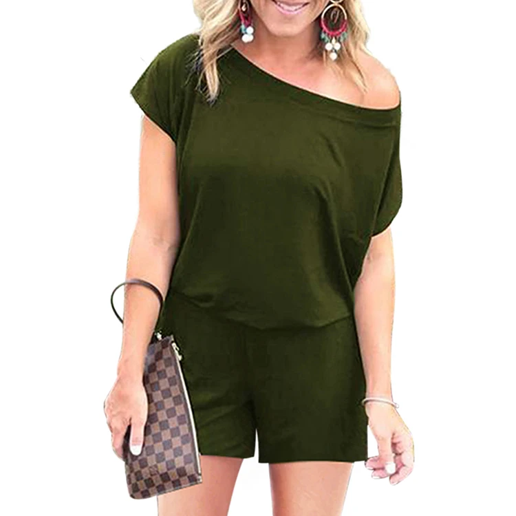 Lover Beauty New Style Short Pants Casual One Shoulder Jumpsuit Casual Women Summer Romper, As show
Lover Beauty New Style Short Pants Casual One Shoulder Jumpsuit Casual Women Summer Romper, As show