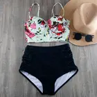 High Waist Bikini Set 2019 Biquini Plus Size Swimwear Women 3XL Print Swimsuit Bandage Bathing Swimming Suit Bikini