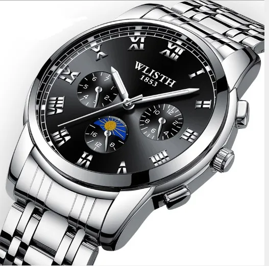 WLISTH Fashion brand men's watch high quality movement no-faded stainless steel strap quartz watches, 6 colors
WLISTH Fashion brand men's watch high quality movement no-faded stainless steel strap quartz watches, 6 colors