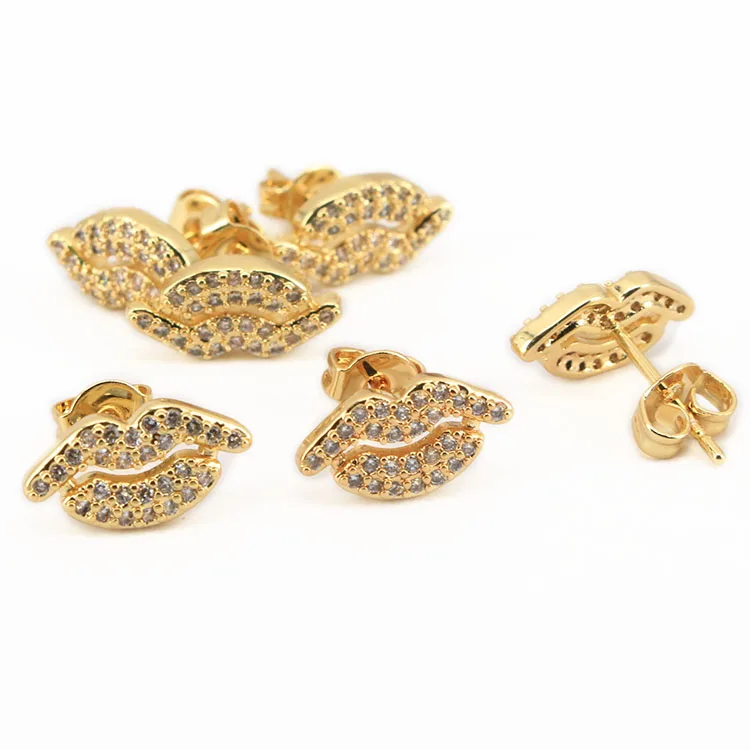 EC1150 Gold Plated Diamond CZ Micro Pave Lip Stud Earrings
EC1150 Gold Plated Diamond CZ Micro Pave Lip Stud Earrings