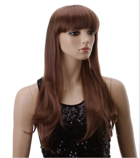 28in / 70 cm wig dark brown big curly female peruke wig black long curls synthetic hair brown wigs anime cosplay drag queen wigs