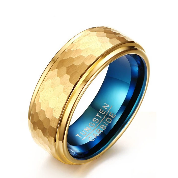 2019 Wholesale fashion gold mens 6mm blue tungsten carbide steel ring manufacturer for men
2019 Wholesale fashion gold mens 6mm blue tungsten carbide steel ring manufacturer for men