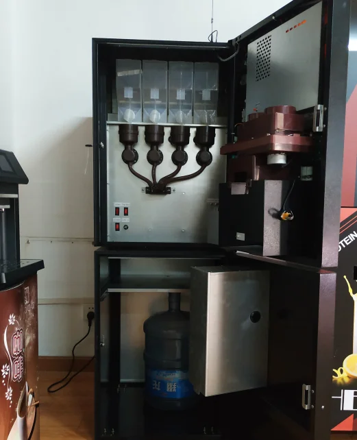 Mini máquina de venda automática de café quente e gelado, bebida instantânea, sopa de chá, com fornecedor de aceitador de moedas de cartão de crédito em dinheiro