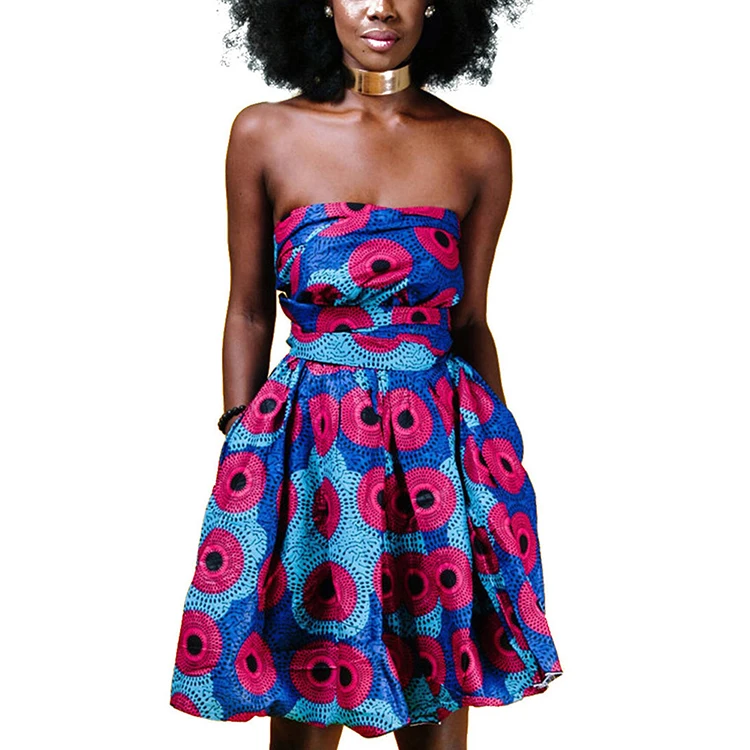 Summer New Listing Sleeveless Sexy Tube Top One Piece Fashion Print African Dresses For Women
Summer New Listing Sleeveless Sexy Tube Top One Piece Fashion Print African Dresses For Women