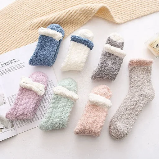 Plush Slipper Socks Women - Colorful Warm Crew Socks Cozy Soft for Winter Indoor, Custom color
Plush Slipper Socks Women - Colorful Warm Crew Socks Cozy Soft for Winter Indoor, Custom color