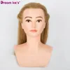 2018 Alibabaa wholesale price Qingdao natural hair african american training mannequin head with shoulder