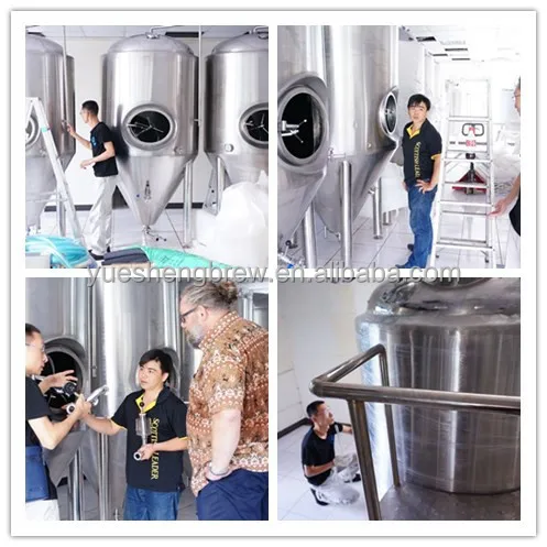 Stainless Steel 1000L Cooling Jacket Fermenter Fermentation Tank