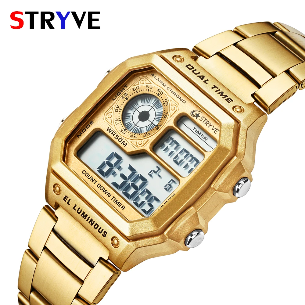 STRYVE new stylish high-end design electronic multifunctional digital display sports men's waterproof watch
STRYVE new stylish high-end design electronic multifunctional digital display sports men's waterproof watch
