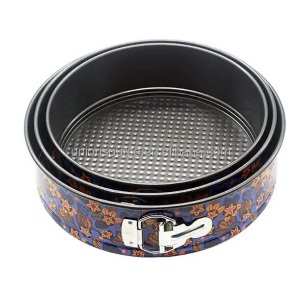 Non-Stick Round Springform Pan Set round cake pan set, We can do the color as your request.
Non-Stick Round Springform Pan Set round cake pan set, We can do the color as your request.