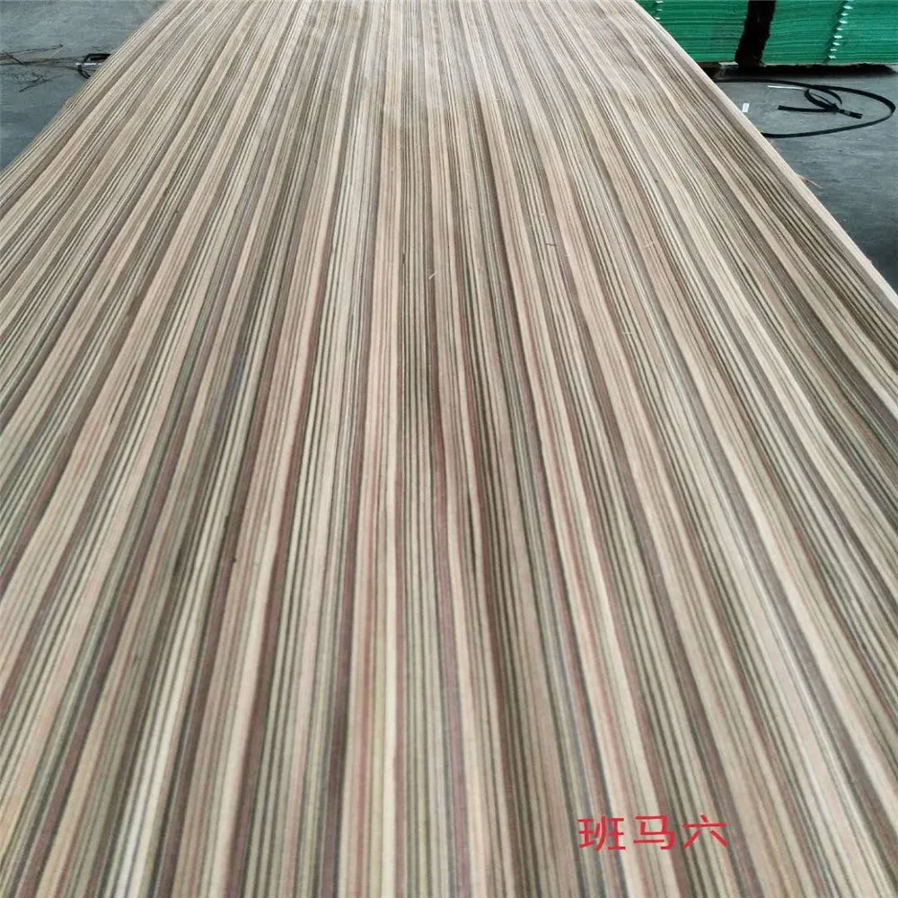 Fourniture directe d'usine d'ingénierie zebra bois placage pour contreplaqué