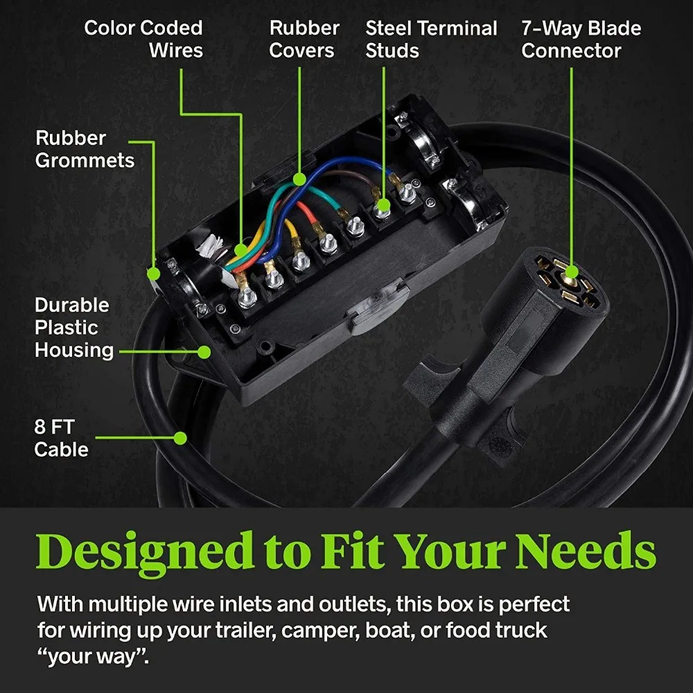 Wholesale RV Portable 7 Way Trailer Plug Electrical Power Cable RV Power Cords