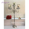 LG20180802-10 hot sale silver candlestick with flower bowl table top chandelier centerpieces for weddings