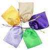 Custom printed pattern LOGO wedding candy jewelry storage gift satin bag