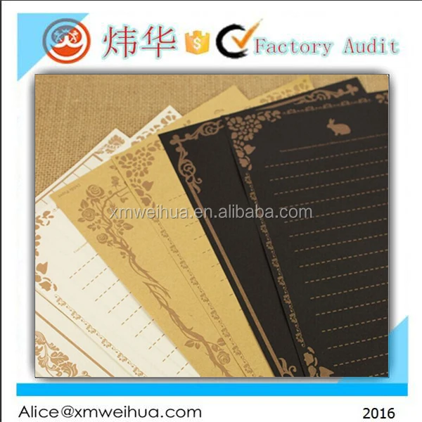 customized gift letter papers/writing paper
